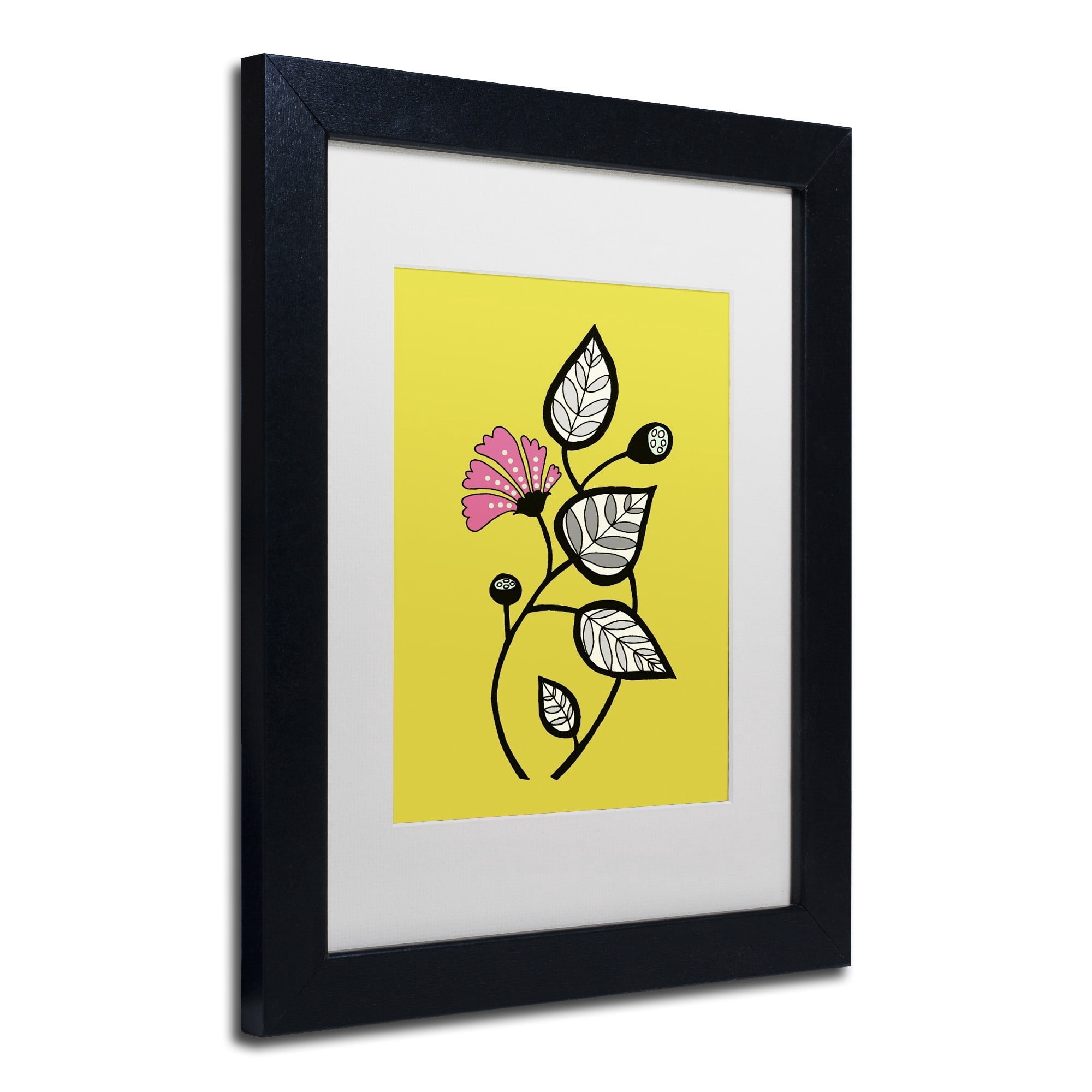 Trademark Fine Art "Tanto Tiempo" Canvas Art by Sylvie Demers, White Matte, Black Frame