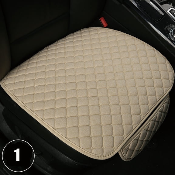 Car Seat Cover/Protector, Car Seat Cushion, Breathable, Comfort, Universal for Most Vehicles, Automotive Interior Seat Protector, Car Seat Cover for Men and Women (Beige)