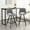 Gray, variant on 28.25" Counter Height Yellow Stools Of 2, Fabric Kitchen Seats With Thick Padding & Comfortable Footrests 2 Stools, Featuring Upholstery And Strong Metal Legs