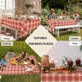 thumbnail image 5 of Checkered Tablecloth Square 54 x 54 Inch - Waterproof, Wrinkle Resistant and Washable Buffalo Plaid Table Cloth, Gingham Table Covers for Christmas Wedding Party Camping, Red, 5 of 7