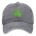 thumbnail image 2 of St. Patrick's Day Baseball Cap, Green Embroidered Four Leaf Clover Vintage Washed Adjustable Hat for Men and Women, Funny Shamrock Sun Protection Cap, 2 of 5