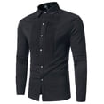 thumbnail image 1 of Pompotops Nouvelle Mode Décontractée Hommes devant Pli Conception Chemise à Manches Longues Chemise Manteau en Vente, 1 of 4