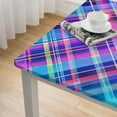 thumbnail image 4 of BANET  Tablecloth, Madras Plaid Table Cloth for Summer, Colorful Blue Tablecloths, Washable and Waterproof white, 4 of 7