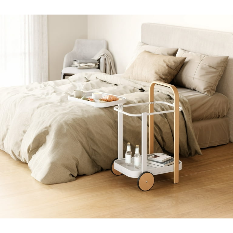 Bellwood Serving Cart  ホワイト×ナチュラル Umbra Bellwood Bar-Serving Cart 20.8x17x31.4