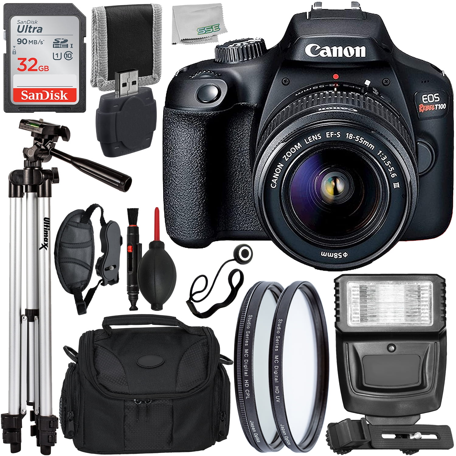 Canon Eos Rebel T100 Dslr Camera With 18-55mm Lens Canon Eos Rebel T100 Dslr Camera With 18-55mm Lens