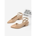 thumbnail image 5 of Pennysue Women's Low Heel Sandals Pointed Toe Ankle Strap PU Leather Dress Shoes Block Heel Summer Casual sandals, 5 of 5