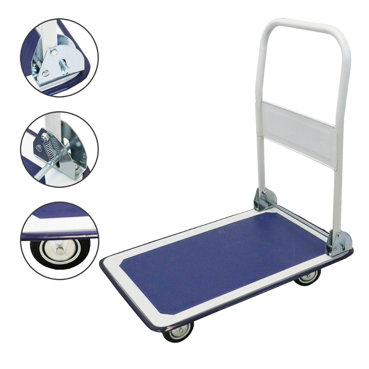 Magshion Platform Cart Folding Dolly Foldable Hand Truck 330LB-Blue by
