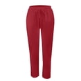 thumbnail image 4 of Seductiva Women's Lounge Pants Women's Autumn Fragrant Linen Linen Vintage Floral Print Casual Pants – Perfect for Spring Comfortable and Trendy for Relaxed Days and Everyday Wear, 4 of 4