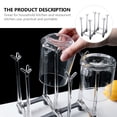 thumbnail image 3 of Hytrove Grey Foldable Glass Cup Storage Rack Breathable Kitchen Drain Holder for Glass Cups, 3 of 8
