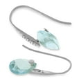 thumbnail image 3 of Galaxy Gold 14K White Gold Natural Blue Topaz and Natural Diamond Dangle Earrings - December Birthstone - Communication & Serenity - Fine Jewelry for Women, 3 of 4