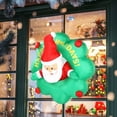 thumbnail image 4 of imerelez 4 FT Lighted Christmas Inflatable Santa with Wreath Broke Out from Window, Large Blow Up Hanging Inflatable Decoration with Built-in LED Lights, 4 of 8