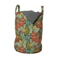 thumbnail image 1 of Leaf Laundry Bag, Flourishing Nature Pattern Rich in Color with Oriental Influences Old Fashioned Style, Basket with Handles Drawstring Closure for Laundromats, 13" x 19", Multicolor, by Ambesonne, 1 of 4