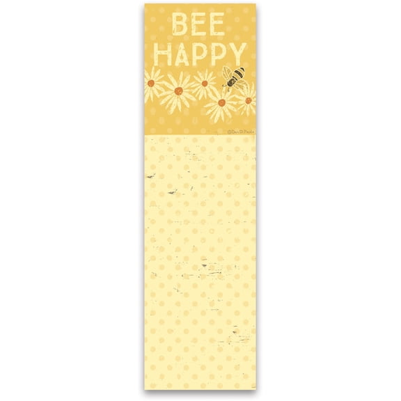 Bee Happy Magnetic Notepad List Paper 60 Sheets Made in USA