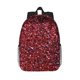 thumbnail image 1 of Easygdp Red Glitter Mochila Ligera de 15 Pulgadas para Estudiantes, Mochila Cómoda para la Escuela y Viajes, Correas Ajustables, 1 of 6