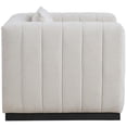 thumbnail image 5 of Meridian Furniture Lucia Beige Linen Textured Fabric Chair, 5 of 10