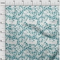 thumbnail image 2 of oneOone Cotton Jersey Teal Blue Fabric Texture Watercolor Sewing Material Print Fabric By The Yard 58 Inch Wide, 2 of 4