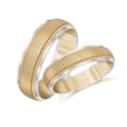thumbnail image 5 of Pompeii3 Gold Matching His Hers Two Tone Wedding Band Ring Set, 5 of 5