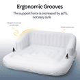 thumbnail image 4 of Naipo 70in Floating Canopy Island Inflatable Pool Float with Removable Canopy 2 Person Tanning Pool Lounger Float 2 Cup Holders for Adults Pool Lake and Beach, 4 of 10