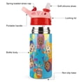 thumbnail image 3 of Cartoon Bubble Guppies Kid's Insulated Water Bottle With Straw Vacuum Stainless Steel Cup Leak-Proof Toddler Thermoses Water Cup For Children, 3 of 8