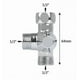 thumbnail image 2 of 2025 3-way diverter valve switch for shower, hand shower and overhead shower, 2 of 5