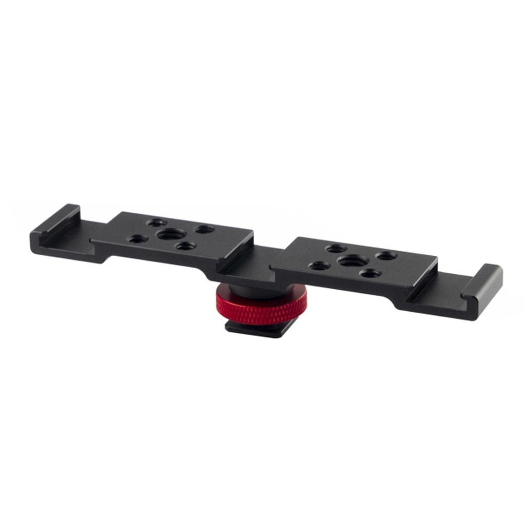 Tnarru 3 in 1 Shoe Mount Bracket for DSLR Camera or Camcorder Accessory,with 1/4 inch and 3/8 inch Screw Interfaces