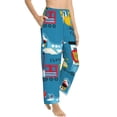 thumbnail image 2 of Sigee Transportations With Cute Animals Print Women's Soft Pajama Pants - Breathable and Comfortable Lounge Sleep Bottoms with Elastic Waistband and Pockets-XX-Large, 2 of 9