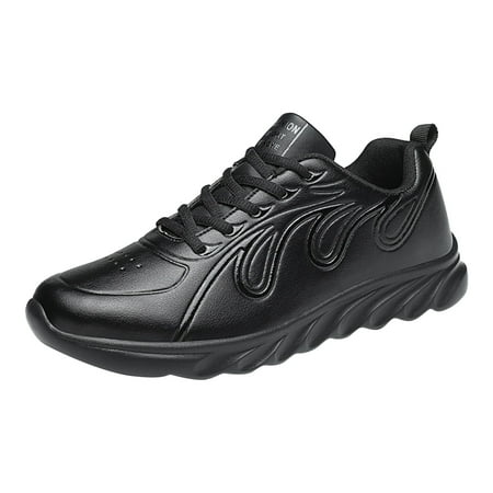 

gvdentm Hiking Shoes For Men Mens Sneakers Fashion Leather Lace Up Casual Outdoor Walking Mens Mesh Socks Sneakers