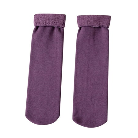 

TANGNADE Women Casual Solid Plush Socks Warm Thickened Socks