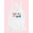 thumbnail image 3 of Roll With It. Rollerskates Racerback Tank Women -Victoria Barnes Designs, Female Medium, 3 of 4