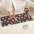 thumbnail image 4 of Colorful Spotted Mushroom Dark Blue Pattern Bathroom Rugs Mat,Non Slip Microfiber Bathroom Rug,Rubber Backing,Soft Bathroom Mats for Bathroom Floor,Tub and Shower,60x24in(150x60cm), 4 of 5