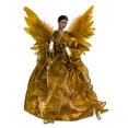 thumbnail image 3 of Kurt Adler 13-Inch African American Angel Tree Topper – Gold Christmas Figurine with 10 LED Lights, 3 of 8