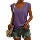 thumbnail image 1 of Puntoco 2024, tops de moda de verano para mujer, camisetas informales holgadas y suaves con manga de casquillo, blusas de Color sólido, 1 of 8