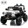 thumbnail image 1 of VOLTZ TOYS Jeep 12V Kids Ride On Car Toy with Open Doors, Working Searchlights, Parental Remote Control & LED Headlights - White, 1 of 7