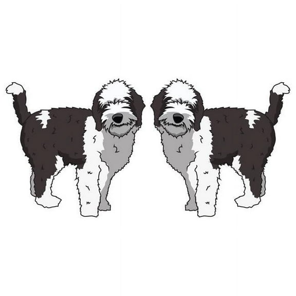 SignMission D-Sheepadoodle Sheepadoodle Decal Sign, 2 Pack of 6