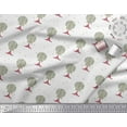 thumbnail image 2 of Soimoi Cotton Voile Fabric Dot & Tree Block Printed Fabric 1 Yard 42 Inch Wide, 2 of 3