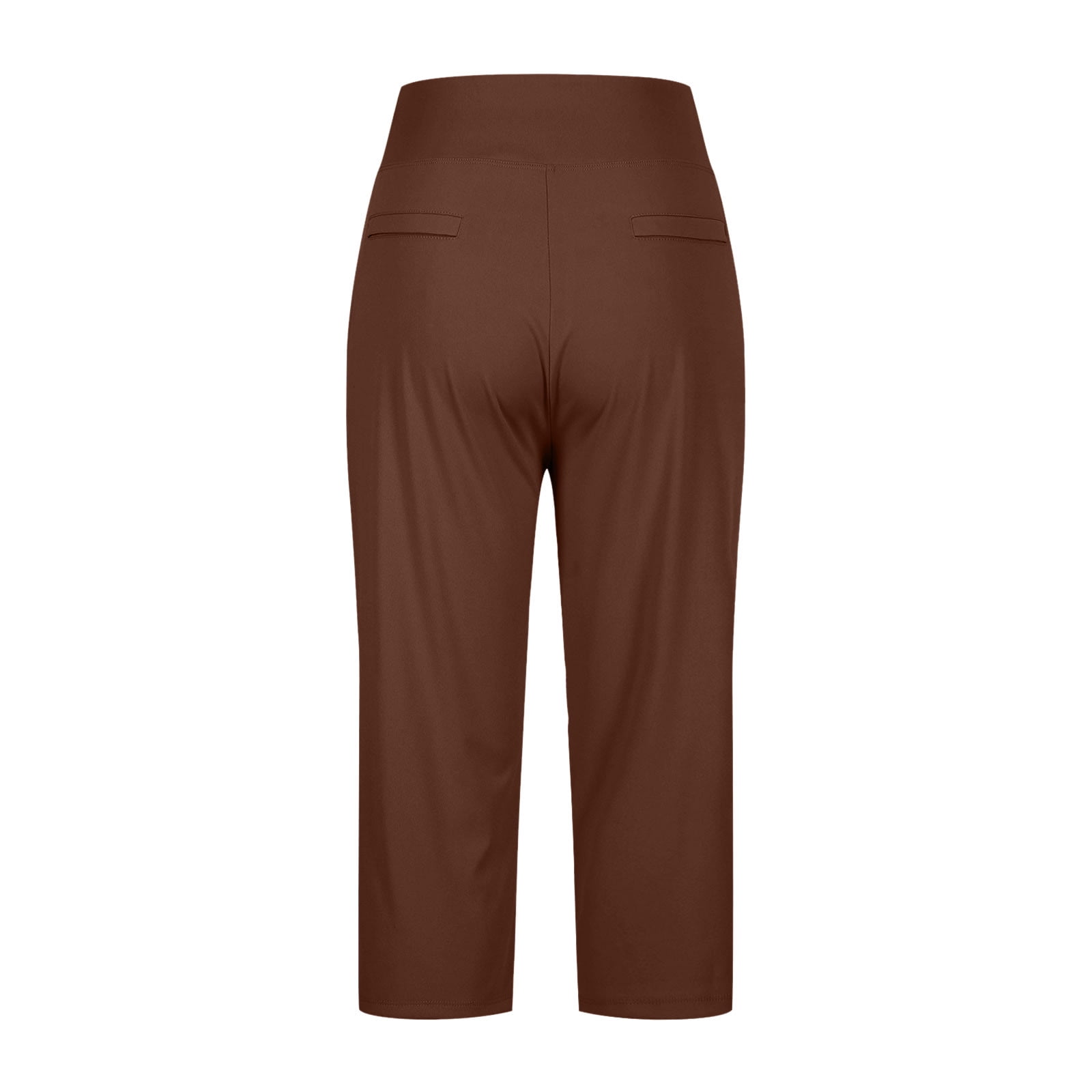CLANE VELOUR CAPRI PANTS サイズ1 ブラウン 正規品 zbxnLI Capri Work Pants for Women Stretch High Waist Knee Length