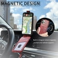 thumbnail image 6 of SaniMore for iPhone 14 Pro Magnetic Closure Top & Bottom Flip Wallet Case, Premium PU Leather Cover with Car Mount Card Slot & Adjustable Kickstand Full Body Protective Shell, Red, 6 of 9