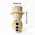 thumbnail image 3 of Farmhouse Christmas Decor, 11 Inch Rustic Handwoven Snowman with Hat,Xmas Tabletop Centerpiece for Mantel Fireplace Home Tiered Tray Holiday Party Decor, 3 of 7