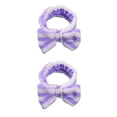 thumbnail image 4 of Qarigey Diademas Nudo de lazo Banda elástica para la cabeza Banda para el sudor ajustable Accesorios para el cabello Diadema para de cara Raya Raya blanca morada 2piezas Qarigey  CBP394880, 4 of 6