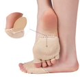 thumbnail image 3 of Women Toe Toppers Soft No Show Solid Color Half Socks Forefoot Cushion Socks, 3 of 10