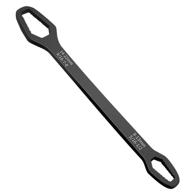 Llave ajustable multifuncional, llave de trinquete de doble cara para de bricolaje, bicicleta, motocicleta, reparación de automóviles, negro Macarena Llave multifunción