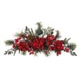thumbnail image 1 of Nearly Natural 4679 Guirlande d'Hortensia de Fête, 30 Pouces, Rouge/vert, 1 of 2