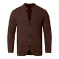 thumbnail image 4 of uikmnh Men's and Winter Sweater Cardigan Slim Lapel Long Sleeve Knitted Coat, 4 of 6
