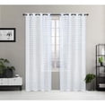thumbnail image 3 of Safdie & Co. Wrinkle Free Curtain Sheer Check 84"L in Navy, 3 of 3