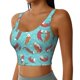 thumbnail image 2 of Fotbe Sea Otters Family In Blue Water Sujetador Deportivo Largo sin Aros para Mujer con Almohadillas y Soporte Medio, Transpirable y Absorbente, Camiseta Tipo Chaleco o Tank Top-X-Large, 2 of 8