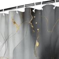 thumbnail image 3 of Gray Marble Gold Line Pattern Shower Curtain 36"x72" ,Bathroom Decorative Shower Curtains Set with 12 Hooks,Modern Waterproof Washable Shower Curtain, 3 of 6