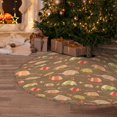thumbnail image 5 of Xecao Armadillo Floral 1 Pattern Christmas Tree Skirt Round Xmas Tree Mat Base Cover for Holiday Home Decorations-48", 5 of 6