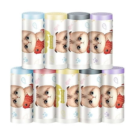 CCOCC 20 Counts Pet Cat Pan Disposable Litter Box Liners Trash Bags with Drawstring for Self-Cleaning Automatic Cat Litter Box