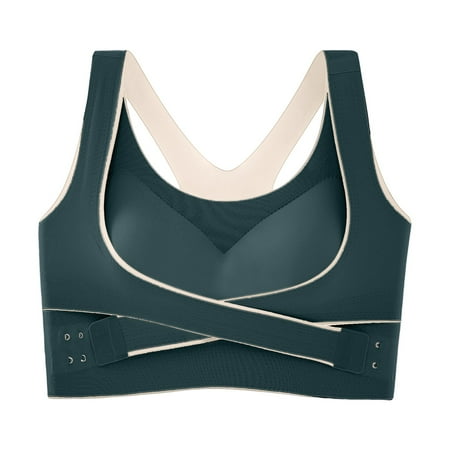 

PEASKJP Racerback Bras for Women Non-Slip Minimizer Bra Plus Size Underwire Smooth Full Coverage Seamless Bras Women s Lingerie XX-L Green