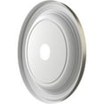 thumbnail image 4 of Ekena Millwork 22"OD x 3 1/2"ID x 1 1/2"P Traditional Thermoformed PVC Ceiling Medallion (Fits Canopies up to 13 1/2"), Universal Aged Metallic Weathered Steel, 4 of 10